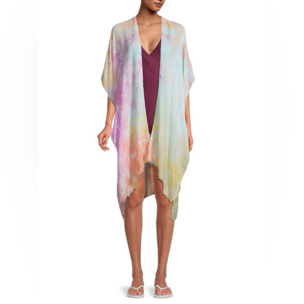 NWT Lulla Collection by Bindya Tie-Dye Kimono Cover-Up
